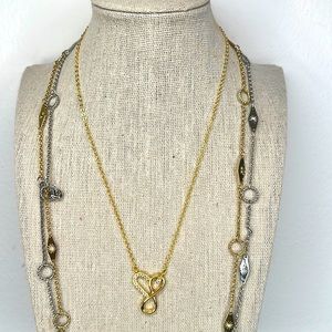 18K gold plated necklace with an infinity heart pendant